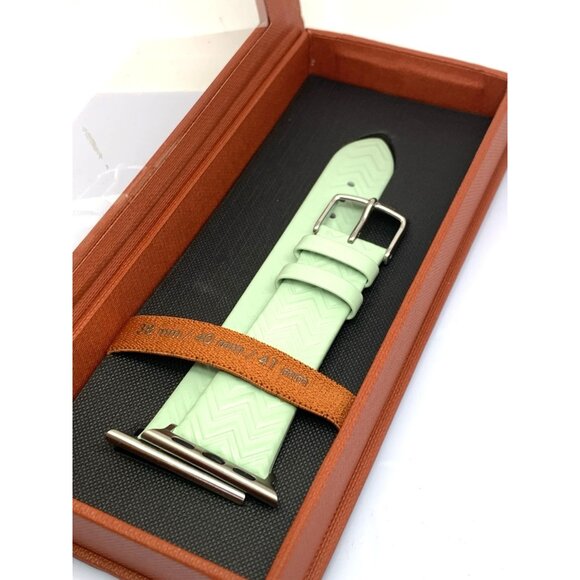 Missoni Apple Watch Band 38-41mm Case Leather Strap Zigzag Light Green main image 6